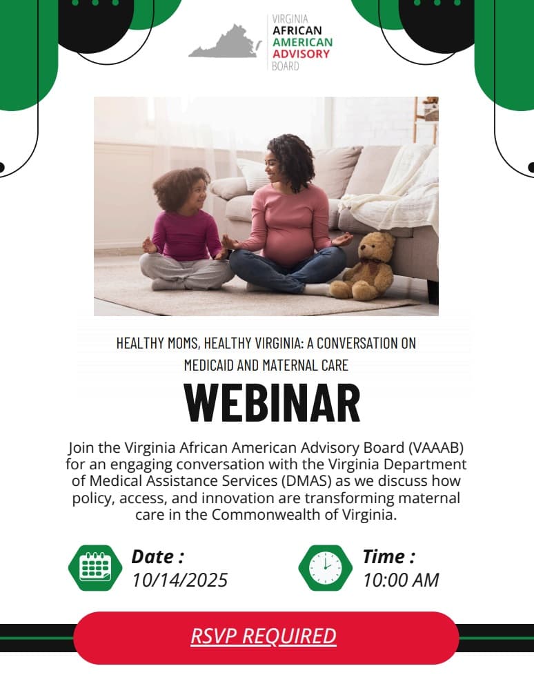 نشرة إعلانية لبرنامج Medicaid ورعاية الأم